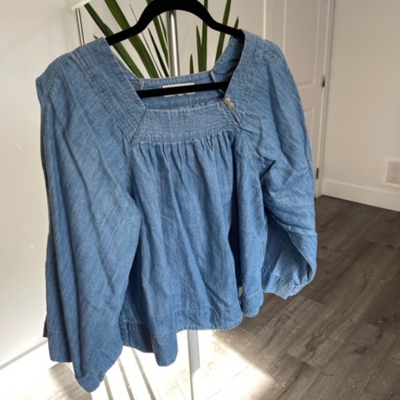 Madewell Chambray Blouse - Picture 2 of 4